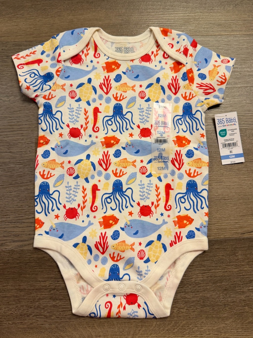 Garanimals Sea Animals Fish Onesie 12 Months